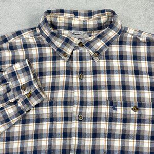 Carhartt Flannel Mens Plaid Relaxed Fit Button Down Shirt Lumberjack Workwear L